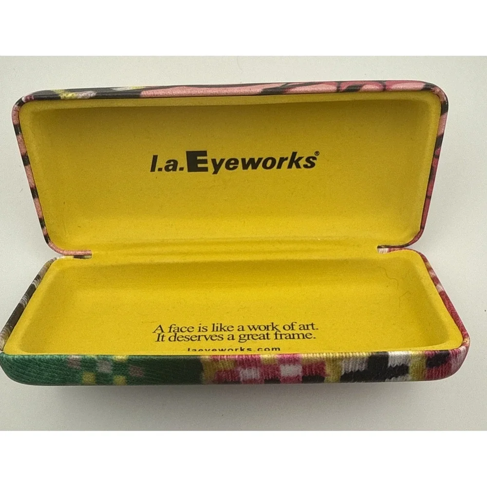 LA Eyeworks Eyeglass Sunglass Case Hard Clamshell Colorful Bug Insect Print